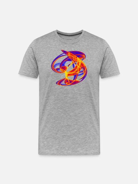 Feuerbahn – Chaos Kunst - Men's Premium Organic T-Shirt - heather grey