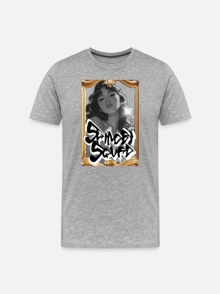 Monochrome Graffiti Soul - Men's Premium Organic T-Shirt - heather grey