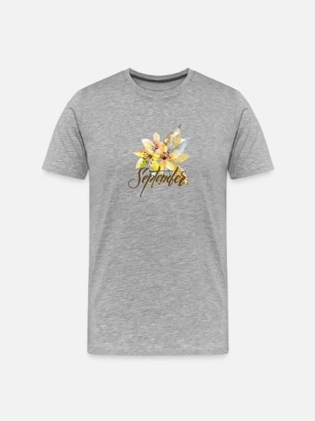 Septembre - T-shirt bio Premium Homme - gris chiné
