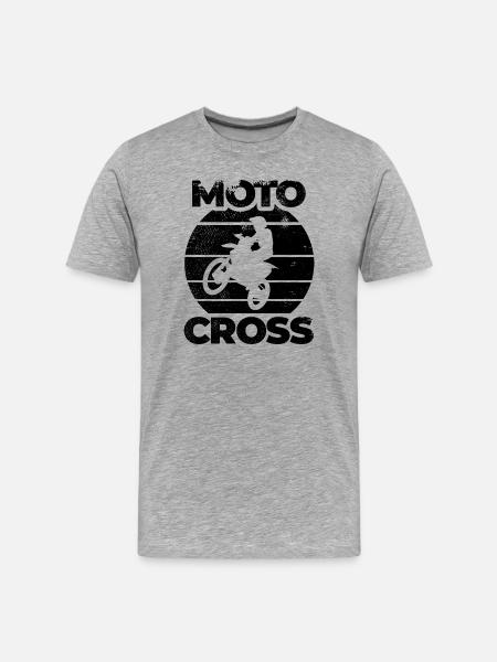 Motocross amusant - T-shirt bio Premium Homme - gris chiné