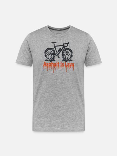 Asphalt is lava - Men's Premium Organic T-Shirt - heather grey