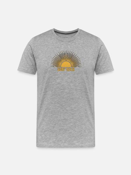 Surf Rock Wave Sun - Men's Premium Organic T-Shirt - heather grey
