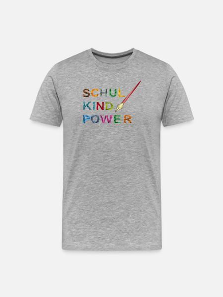 Schoolchild Power - Men's Premium Organic T-Shirt - heather grey