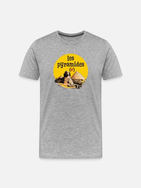 Egypt I love the pyramids - Men's Premium Organic T-Shirt - heather grey