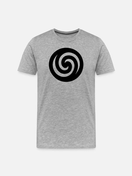 Japanese Spiral - Men's Premium Organic T-Shirt - heather grey