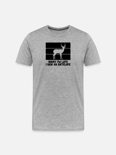 Antelope Humor Saying - Men's Premium Organic T-Shirt - heather grey