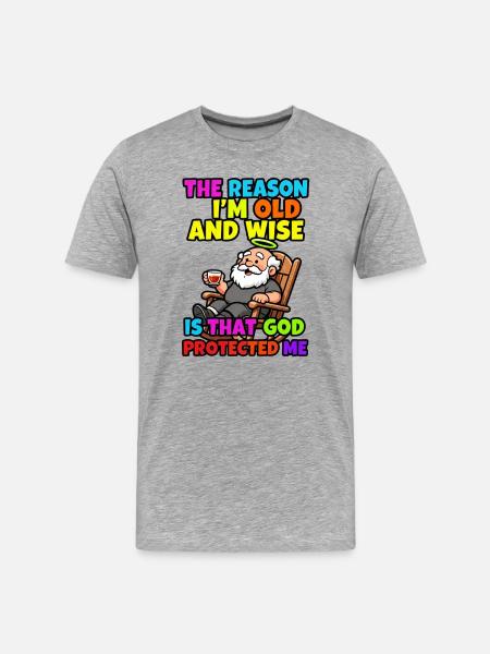 The reason I'm old and wise - Men's Premium Organic T-Shirt - heather grey
