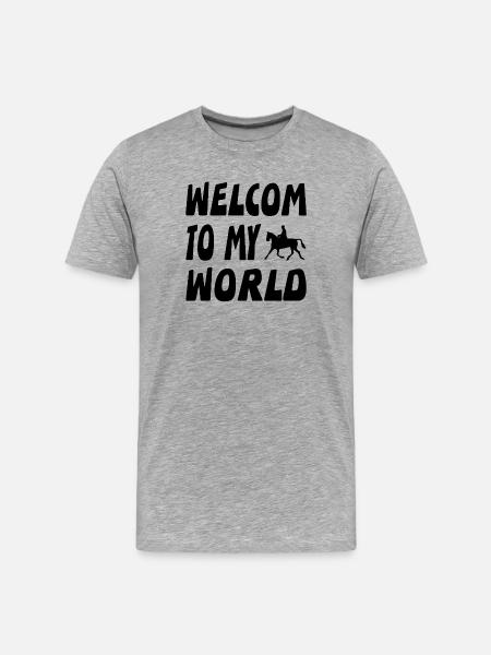 horses - Men's Premium Organic T-Shirt - heather grey