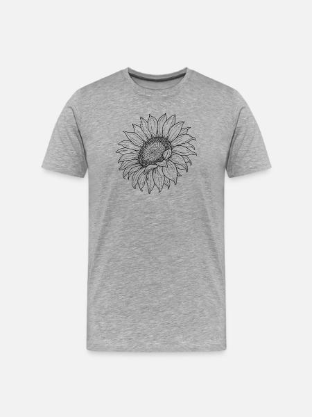 Sunflower Boho - Men's Premium Organic T-Shirt - heather grey