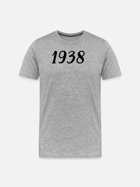 Année de naissance sport 1938 - T-shirt bio Premium Homme - gris chiné