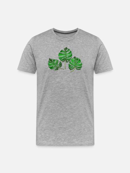 leaves - Men's Premium Organic T-Shirt - heather grey