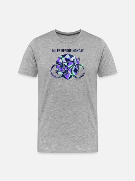 Wheels Before Monday Geometry - Men's Premium Organic T-Shirt - heather grey