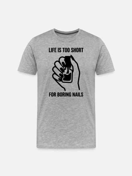 Fingernails Nail Nail Design - Men's Premium Organic T-Shirt - heather grey