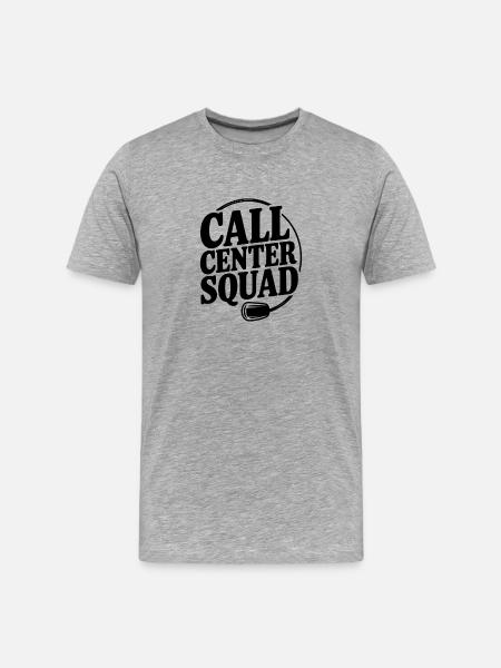 Call Center Squad - Men's Premium Organic T-Shirt - heather grey