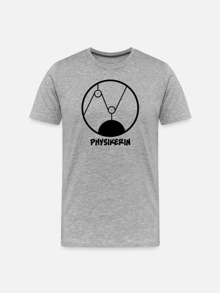 Physikerin - Männer Premium Bio T-Shirt - Grau meliert