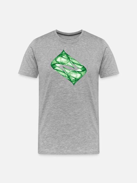 Dynamic Track - Green - Chaos Art - Men's Premium Organic T-Shirt - heather grey