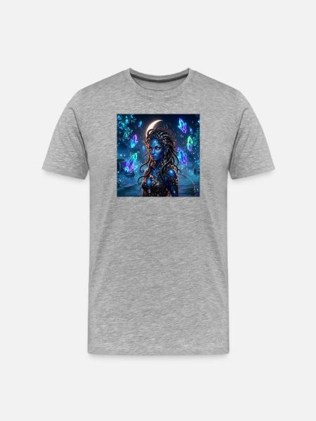 Blue Crystal Siren - Men's Premium Organic T-Shirt - heather grey