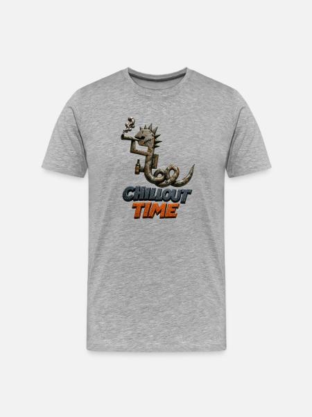 Rusty Snake Chillout-Zeit - Männer Premium Bio T-Shirt - Grau meliert