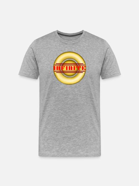 INFINITE Gold - Modern Emblems - Men's Premium Organic T-Shirt - heather grey