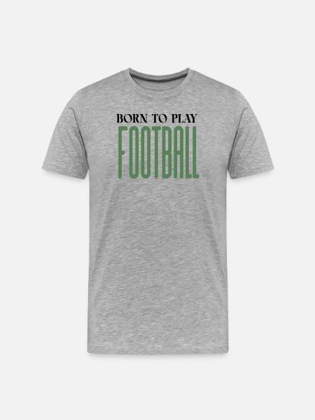 Verlängerte Fußball-Glyphen - Männer Premium Bio T-Shirt - Grau meliert