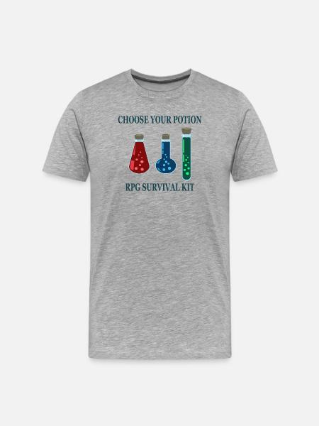 Choose Your Potion Gaming - Men's Premium Organic T-Shirt - heather grey