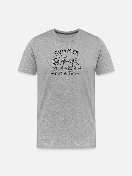 Summer_not_a_fan - T-shirt bio Premium Homme - gris chiné