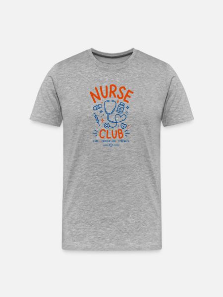 Nurse t-shirt design - Männer Premium Bio T-Shirt - Grau meliert