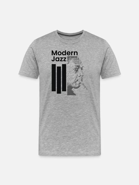 Moderne Jazz-Ikone - Männer Premium Bio T-Shirt - Grau meliert
