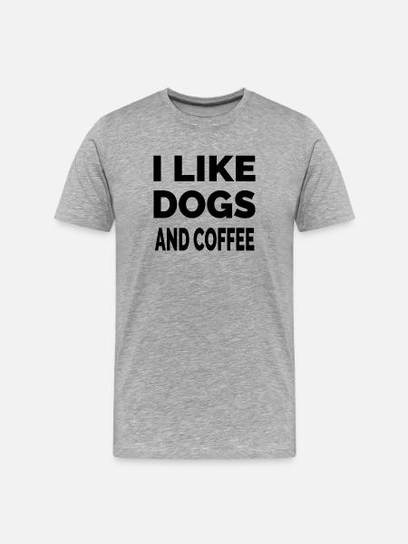 Hunde - Männer Premium Bio T-Shirt - Grau meliert