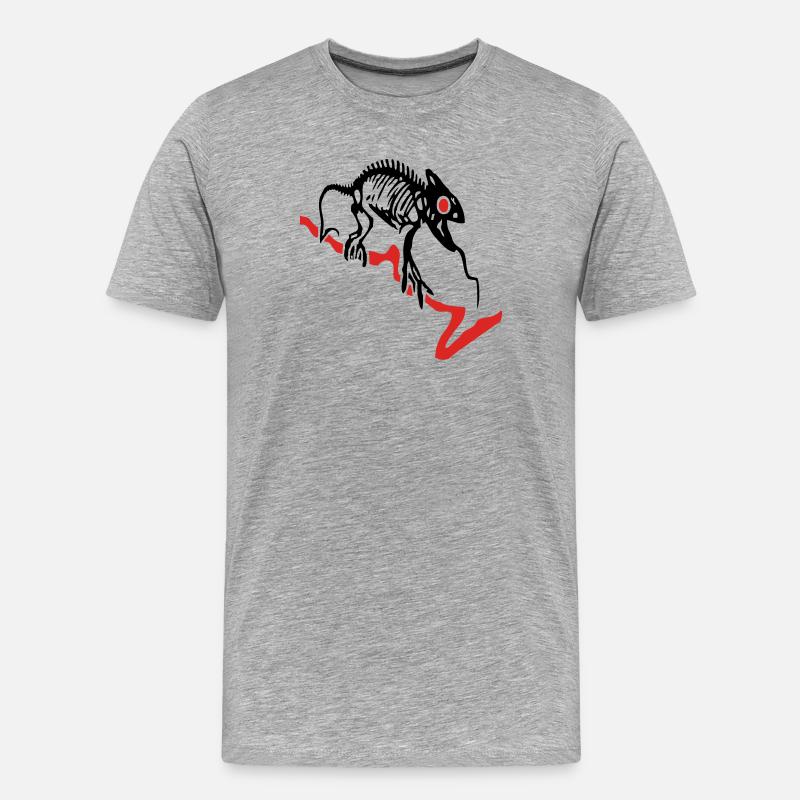 Gecko, Eidechse, Computer - Männer Premium Bio T-Shirt - Grau meliert