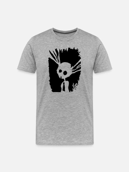 shadow bunny - Männer Premium Bio T-Shirt - Grau meliert