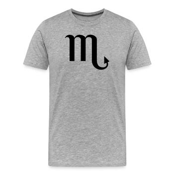 Sternzeichen Skorpion - Männer Premium Bio T-Shirt - Grau meliert - Vorne - Damien (186cm)