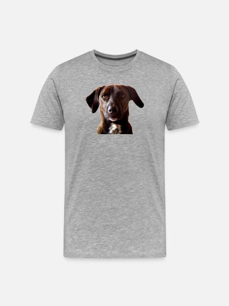 I see you - Männer Premium Bio T-Shirt - Grau meliert