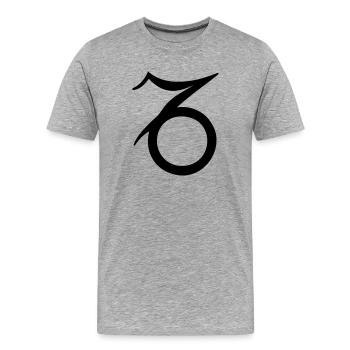 Capricorne - T-shirt bio Premium Homme - gris chiné - Devant - Damien (186cm)