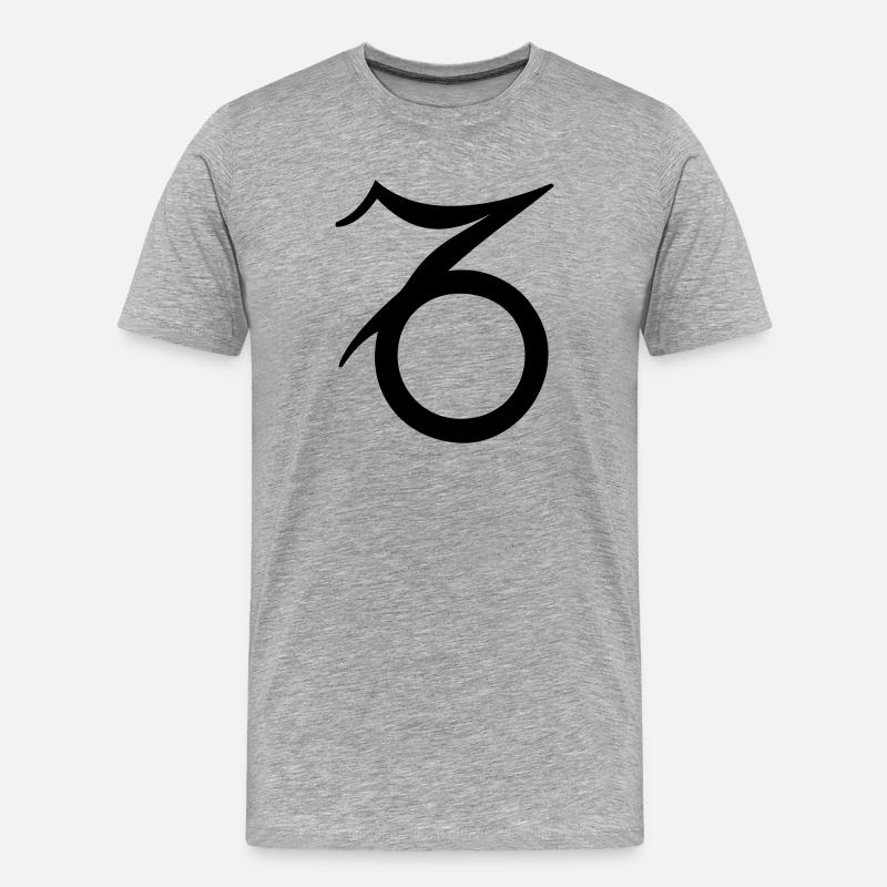 Sternzeichen Steinbock - Männer Premium Bio T-Shirt - Grau meliert