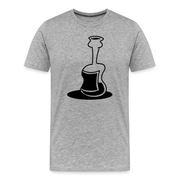 Flasche - Männer Premium Bio T-Shirt - Grau meliert - Vorne - Damien (186cm)