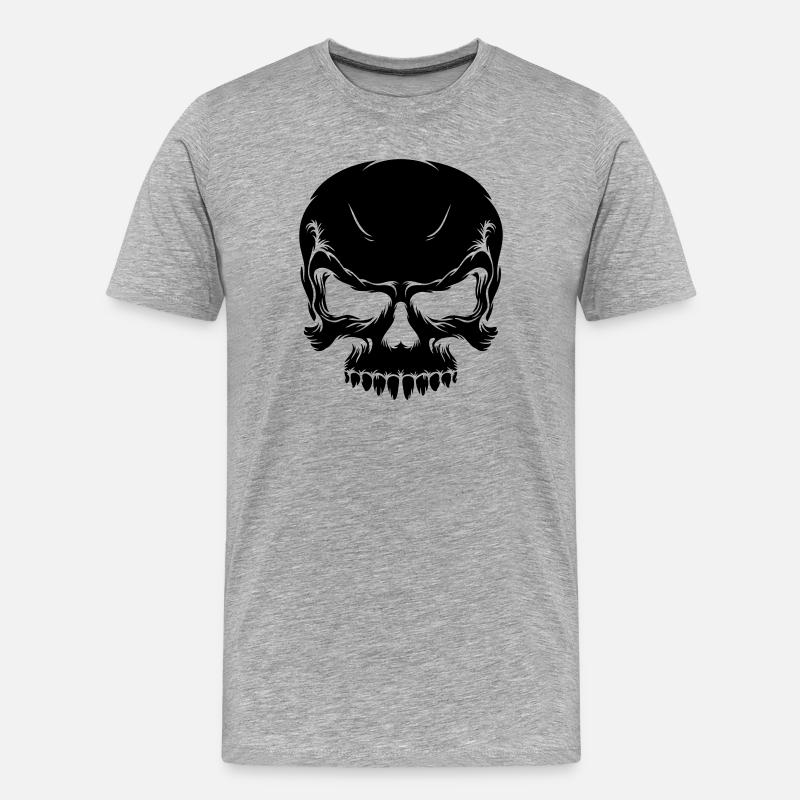 blutfleck - blood - blut - Männer Premium Bio T-Shirt - Grau meliert