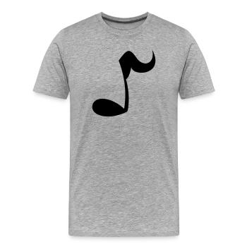 Note - T-shirt bio Premium Homme - gris chiné - Devant - Damien (186cm)