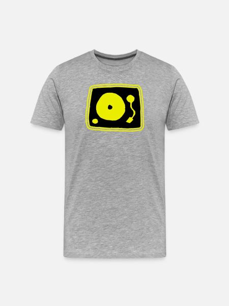 Record player - Men's Premium Organic T-Shirt - heather grey