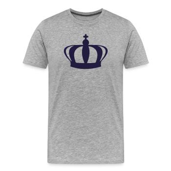 The Crown's One-Color Design - Men's Premium Organic T-Shirt - heather grey - Front - Damien (186cm)