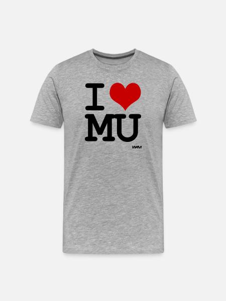 i love mu - Men's Premium Organic T-Shirt - heather grey