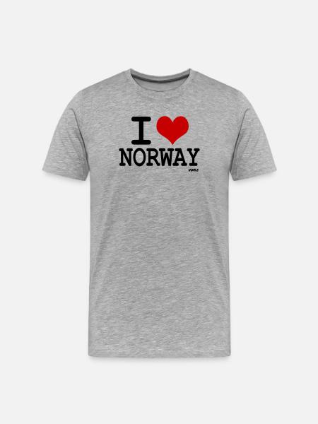i love norway - Men's Premium Organic T-Shirt - heather grey