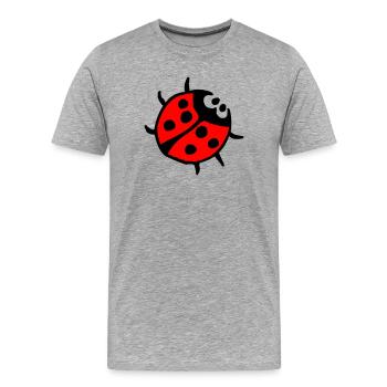 Marienkäfer - Männer Premium Bio T-Shirt - Grau meliert - Vorne - Damien (186cm)