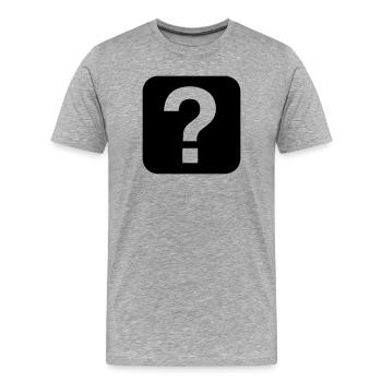 Hilfe - Help - Männer Premium Bio T-Shirt - Grau meliert - Vorne - Damien (186cm)