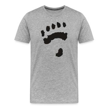 Paw - Men's Premium Organic T-Shirt - heather grey - Front - Damien (186cm)