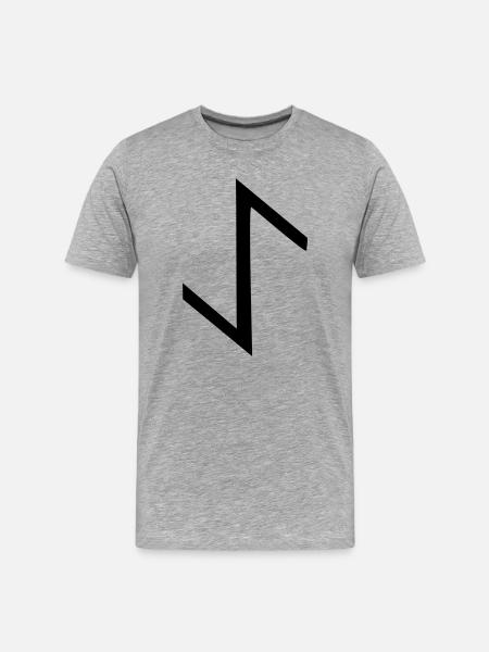 rune eihwaz,eoh - Men's Premium Organic T-Shirt - heather grey