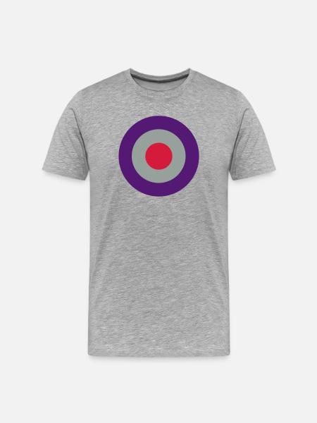 zielscheibe, rings, circles - Men's Premium Organic T-Shirt - heather grey