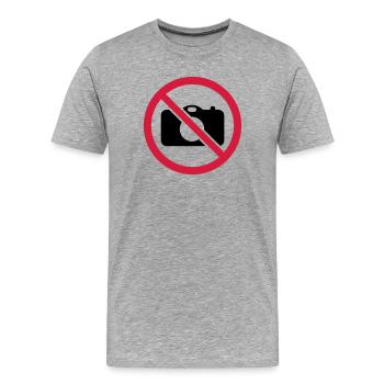 No pictures! - Men's Premium Organic T-Shirt - heather grey - Front - Damien (186cm)