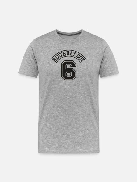 Birthday boy 6 years - Men's Premium Organic T-Shirt - heather grey