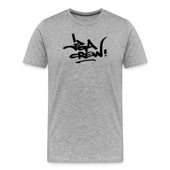 JGA Crew - Männer Premium Bio T-Shirt - Grau meliert - Vorne - Damien (186cm)